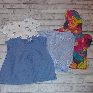 Carter's bundle of baby girl of shirts, onesie, and jacket - size 3 months